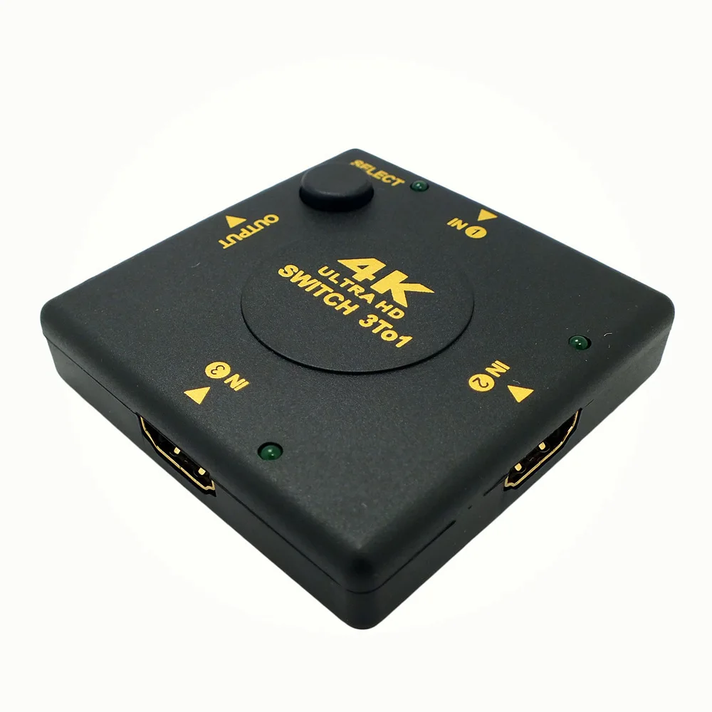 

Mini 4K*2K HDMI-compatible 3 input 1 Output Port Switcher Splitter For HDTV 1080P Video AVCSW-S301 S03