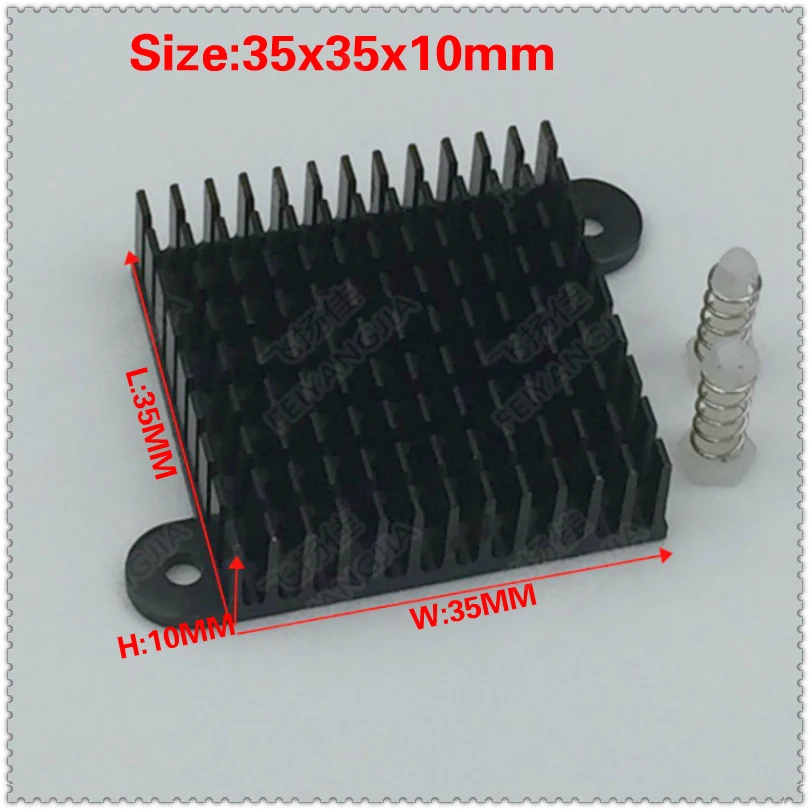 (Free shipping) 5 pcs 35x35x10mm Computer Cooler Radiator Aluminum Heatsink Heat sink for Electronic Chip Heat dissipation Cooli