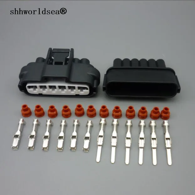 

shhworldsea 5/30/100sets 2.2mm 6pin MAF sensor connector Mass Air Flow Engine pigtail Case For Toyota Lexus is300 GS300 Engine