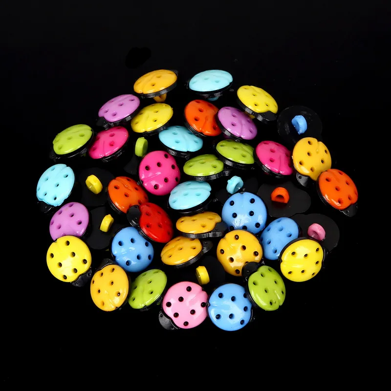 50PCS Different Shapes/Sizes Plastic Sewing Buttons Random Mix Color Decoration Buttons for Scrapbooking Craft DIY Home Decor