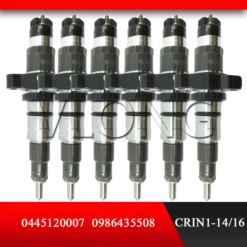 

6PCS New Fuel Inyector Assembly 0445120007 0445120212 Common Rail Injector Nozzle Assy 0445 120 007 0986435508 For Iveco 2830957