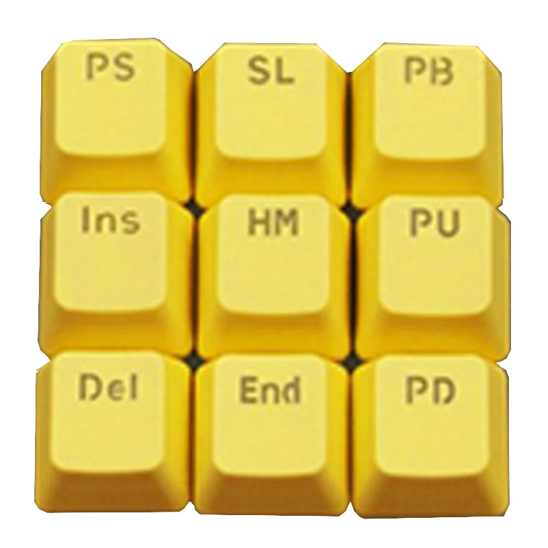 [HFSECURITY] 9pcs PBT Keycaps for Mechanical Keyboard Colorful Keyboard Function Key Translucent Keypress