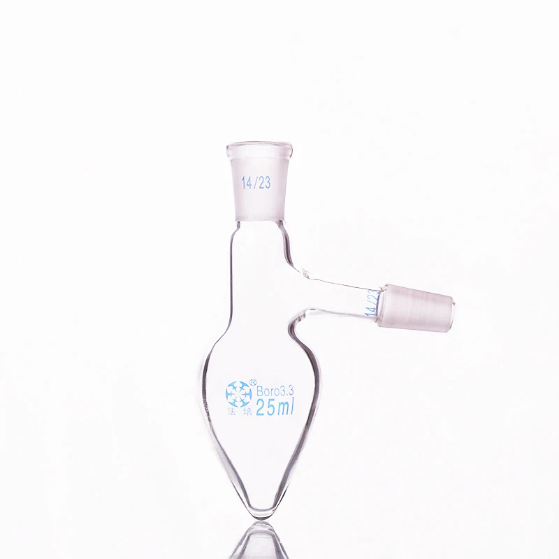 

Pear shaped distillation flask,Capacity 25ml,Female 14/23,Male 14/23,Pear-shaped flask,Distilling flask pear shape