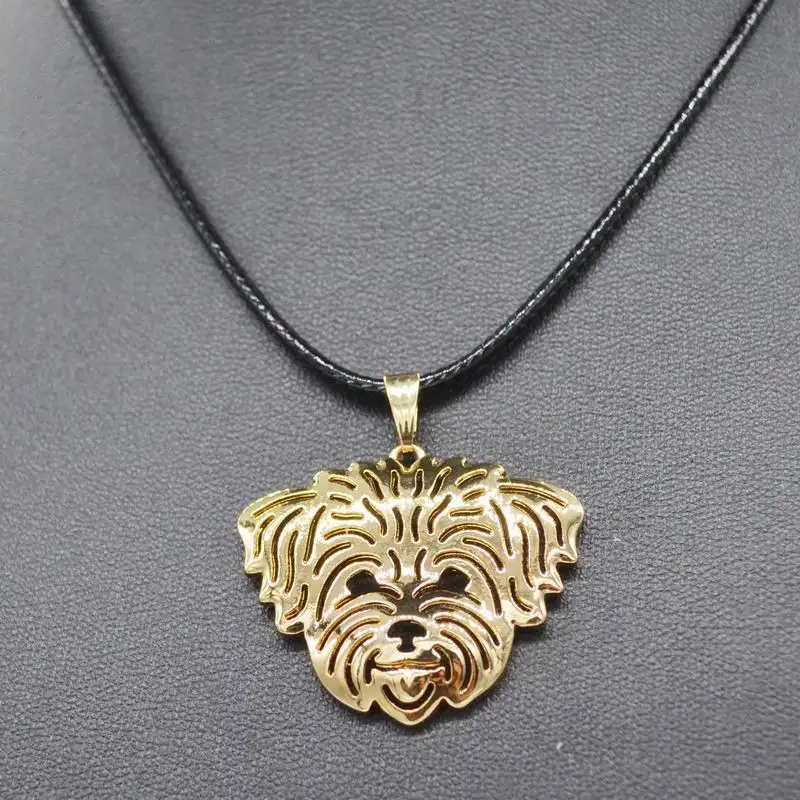 Women\'s Pet Bichon Frise Necklaces Jewelry Coton de Tulear Pendant Necklaces Rope Chain Dog Necklace