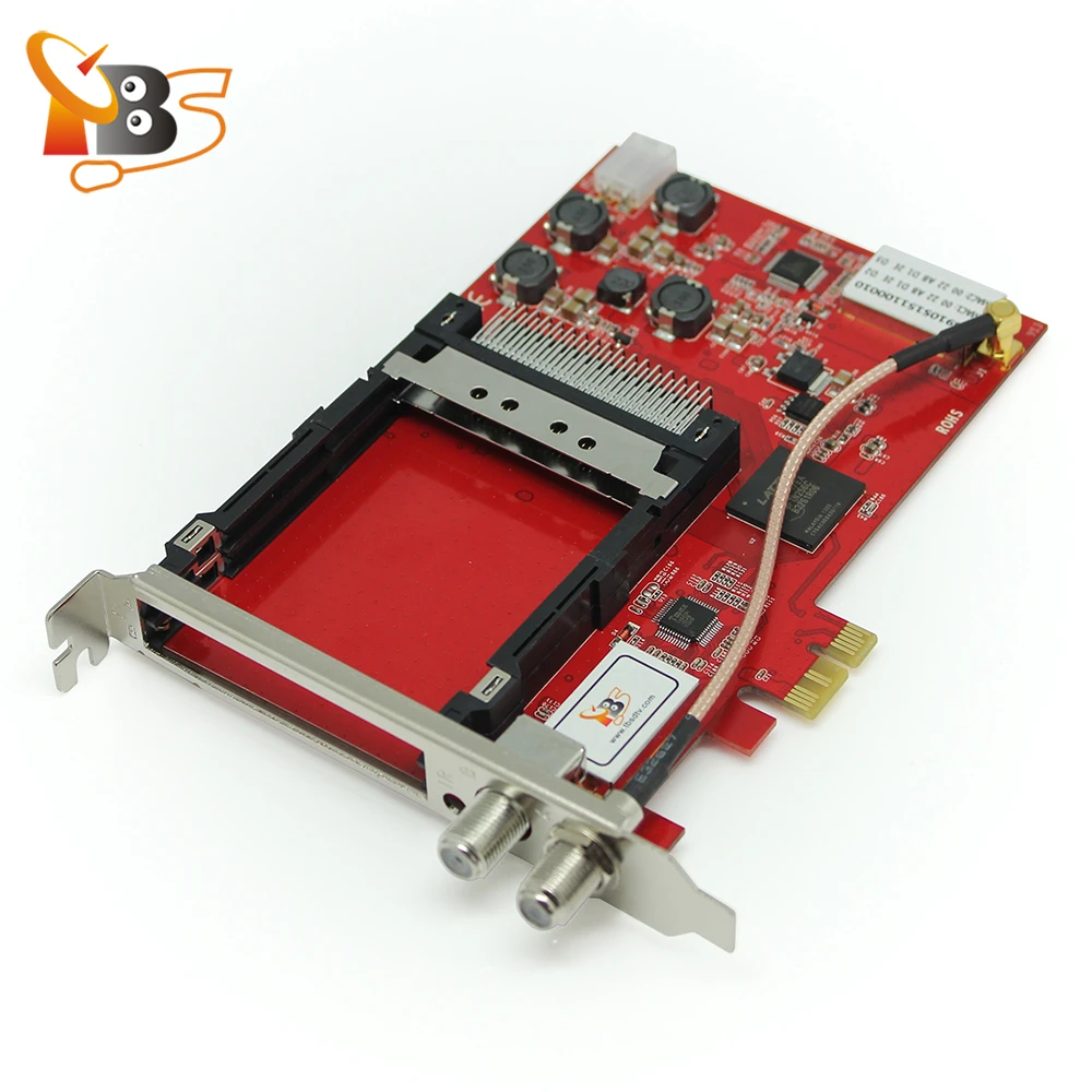 TBS6910 DVB-S2 Doppio Tuner Doppia CI PCIe Scheda Supporta Blindscan Guardare e Registrare La TV Satellitare/PayTV su PC