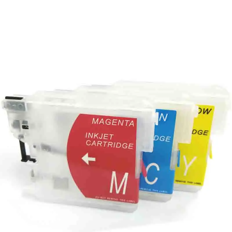 LC39 LC980 lc60 LC985 LC38  Refillable ink Cartridge for Brother MFC-J220 DCP-J315W J125 J515W MFC J415W Printer