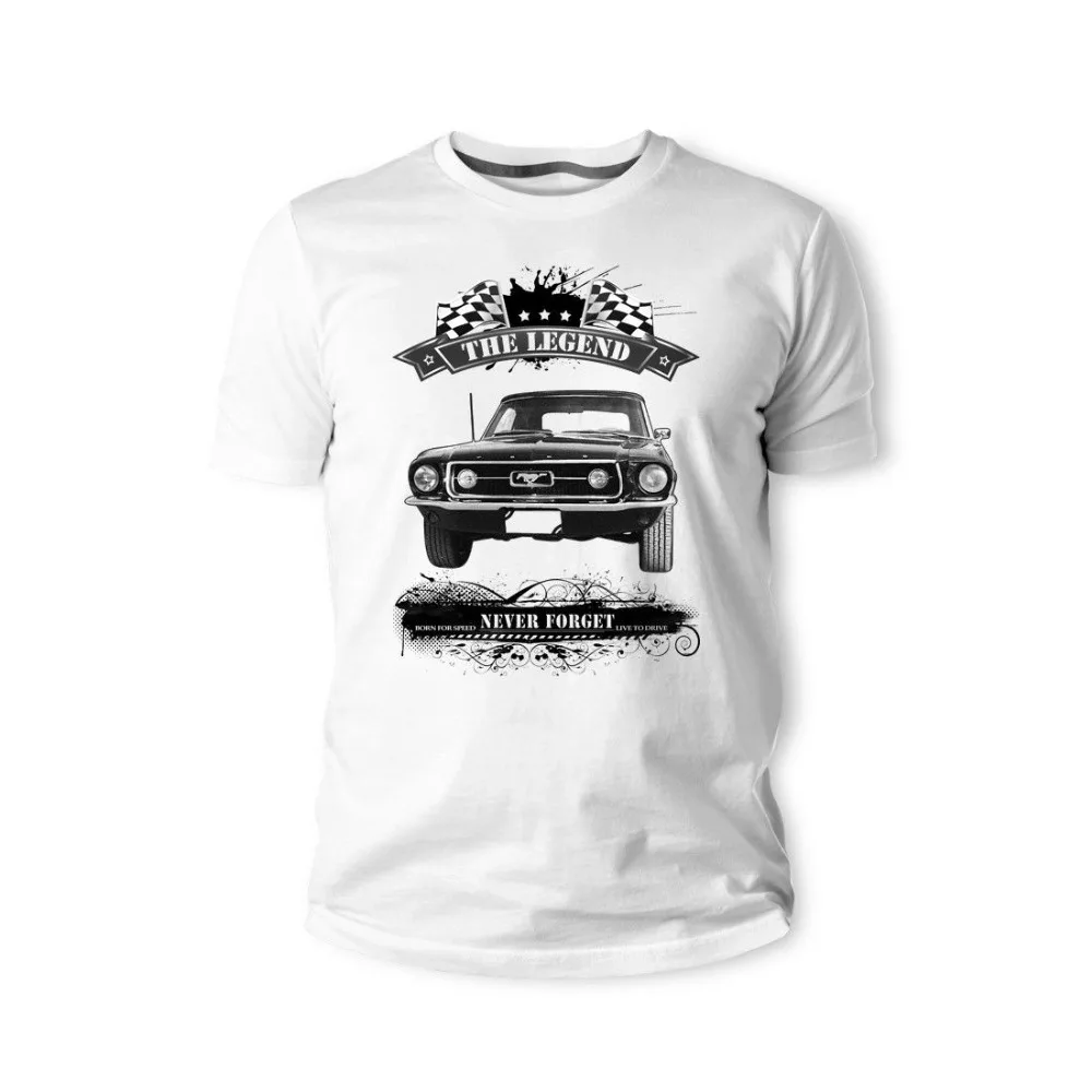 T-Shirt American Classic Muscle Car Mustang Mod V8 Young Vintage Men\'S Tees 2019 New Casual Tshirt Men Creative Man\'S Short