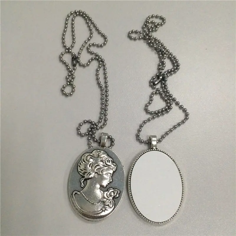 custom bronze necklaces pendants for sublimation jewelry for sublimation blank consumablesM26 Heat Transfer printing 20pcs/lot