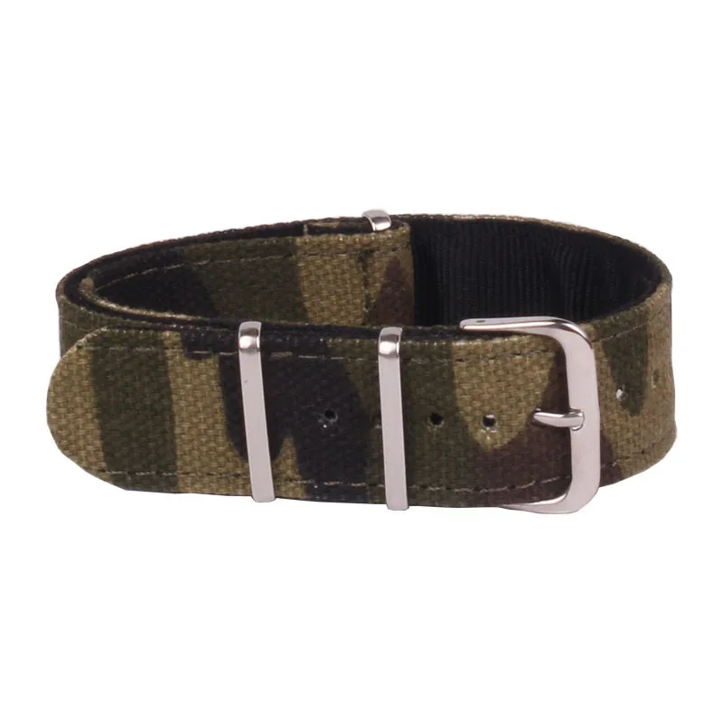 Wholesale Classical Watchbands DIY Mens Military Army Nylon Watches camouflage Straps Wristwatch Band Buckle 20mm Gift