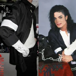 In Memory of Michael Jackson Classic Black and White FULL SET  Punk Armbrace US Star Music Halloween Show Gift Cool Shirt