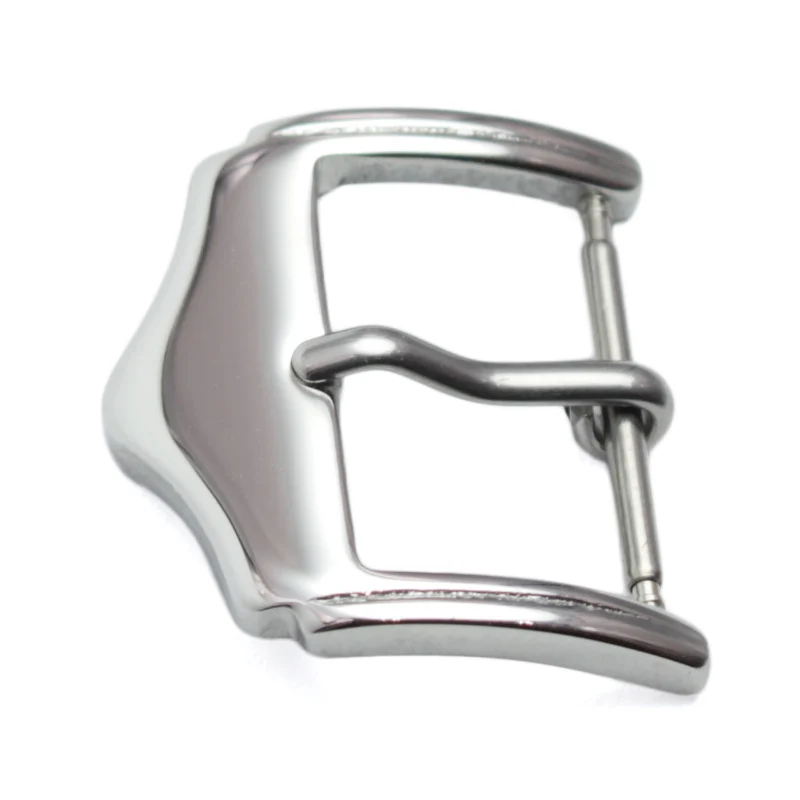 HENGRC 16 18 20 22mm Watch Buckle Silver Polished Stainless Steel Fashion Watchbands Strap Clasp Watch Accessories