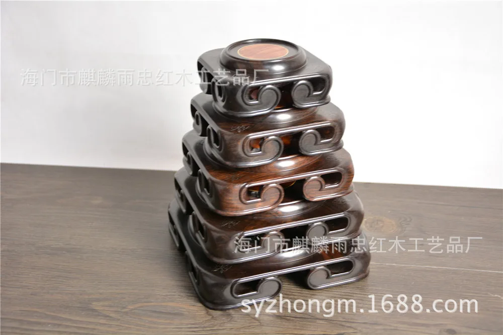 Mahogany inlaid ebony purple sandalwood tree does Sakuragi boxwood silver vase teapot jade Buddha lotus pedestal Decoration