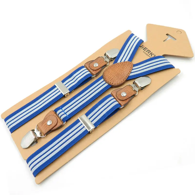 Baby Braces Kids Suspenders boy girl suspenders  Leather3Clips Strap Trousers Fashion Suspensorio Elastic Strap size 2.5*65cm