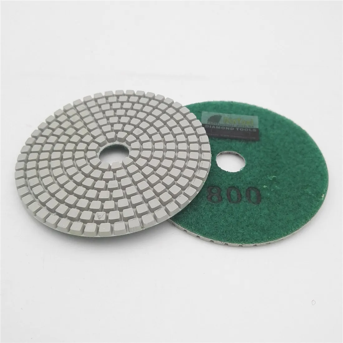 DIATOOL 10pcs #800 Diameter 100mm White Resin Bond Sanding Discs 4