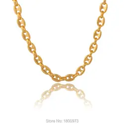 Adixyn Gold Color Necklace Fashion Men Jewelry Wholesale New Trendy Link Chain Collar Lobster Necklace