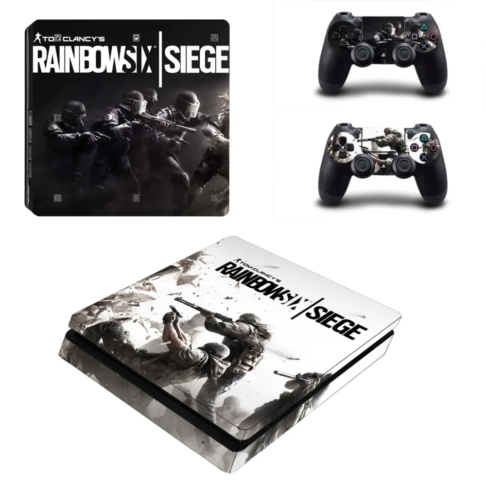 PS4 Slim Skin Sticker For PlayStation 4 Console and 2 Controllers PS4 Slim Sticker Decal Vinyl - Tom Clancy's Rainbow Six Siege