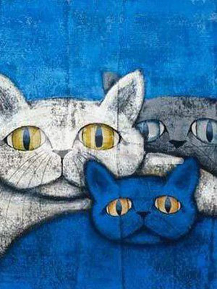 New Arrival High Quality Modern Abstract Fat Cat Oil Painting Artist Hand-painted Funny Animal Fat Cat Oil Painting Decoration