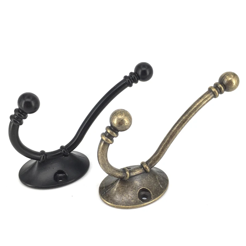 1x Bronze/Black Wall Mounted Clothes Hook Hat Hangers Wall Door Coat Bag Robe Hooks Hanger