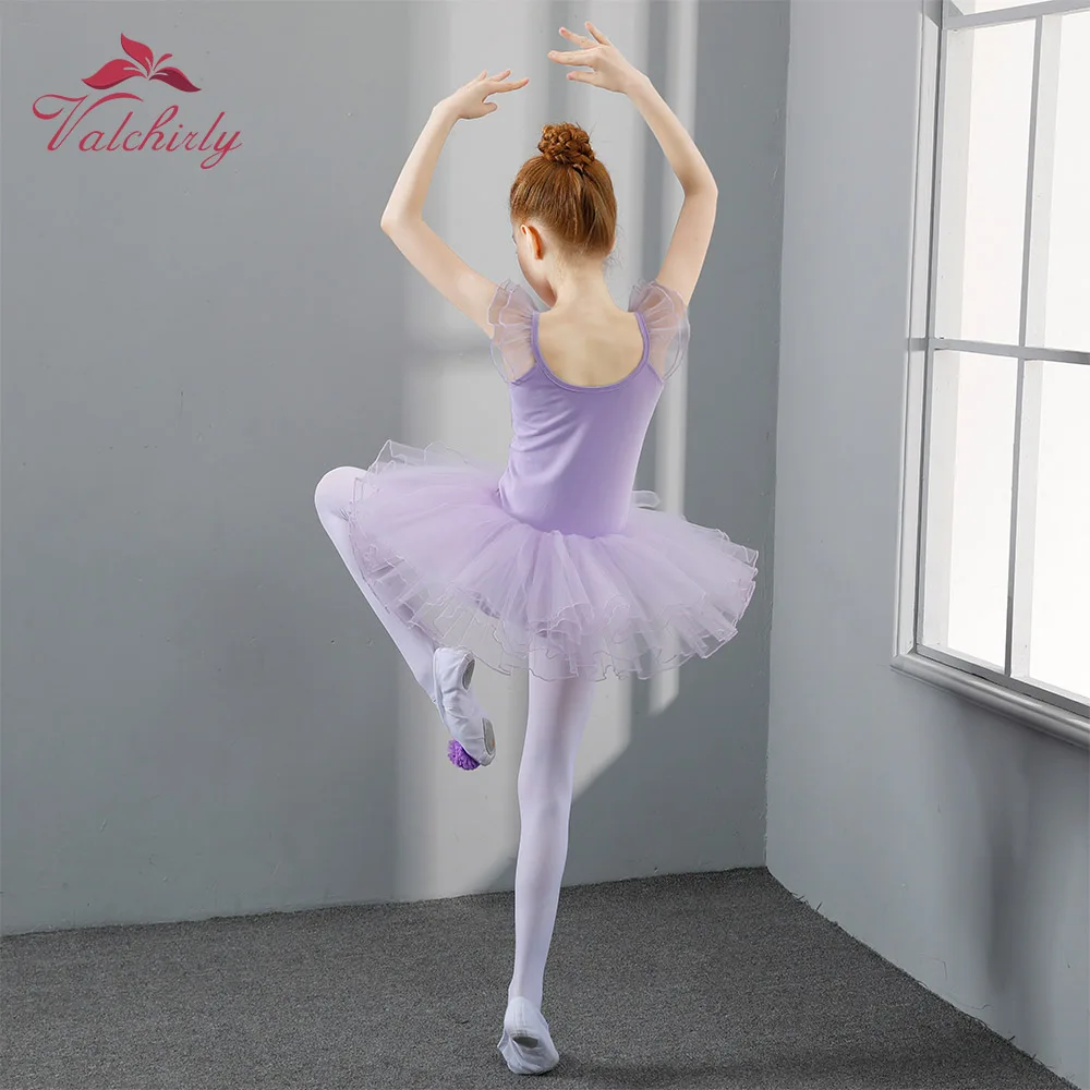 Girls Ballet Dance Wear Dress Kids Cotton Lycra Tutu Ballet Skirt Children Gymnastics Leotard Beautiful Costume Christmas Gift