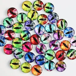 Onebeading 6 8 10 12 14 16 18 20 25 30 35MM Random Mixed Toys Dolls Eyes Round Glass Cabochon Flatback Photo DIY Making K05522