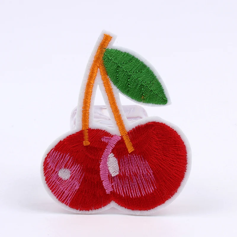 10pcs/lot Embroidered Cherry Patch DIY Clothes Sewing Accessories Iron On Cartoon Fruit Sticker DIY Jeans Coats Pants Appliques