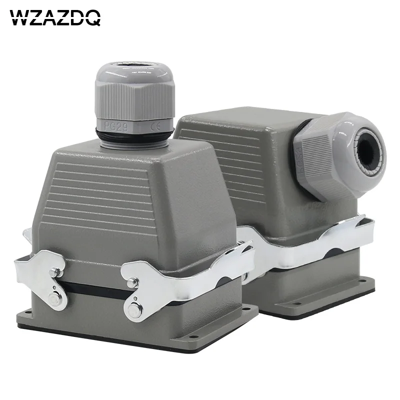 

Rectangular heavy-duty connector HE-032 core industrial waterproof aviation plug socket outlet line or side outlet 16A 500V AZDQ