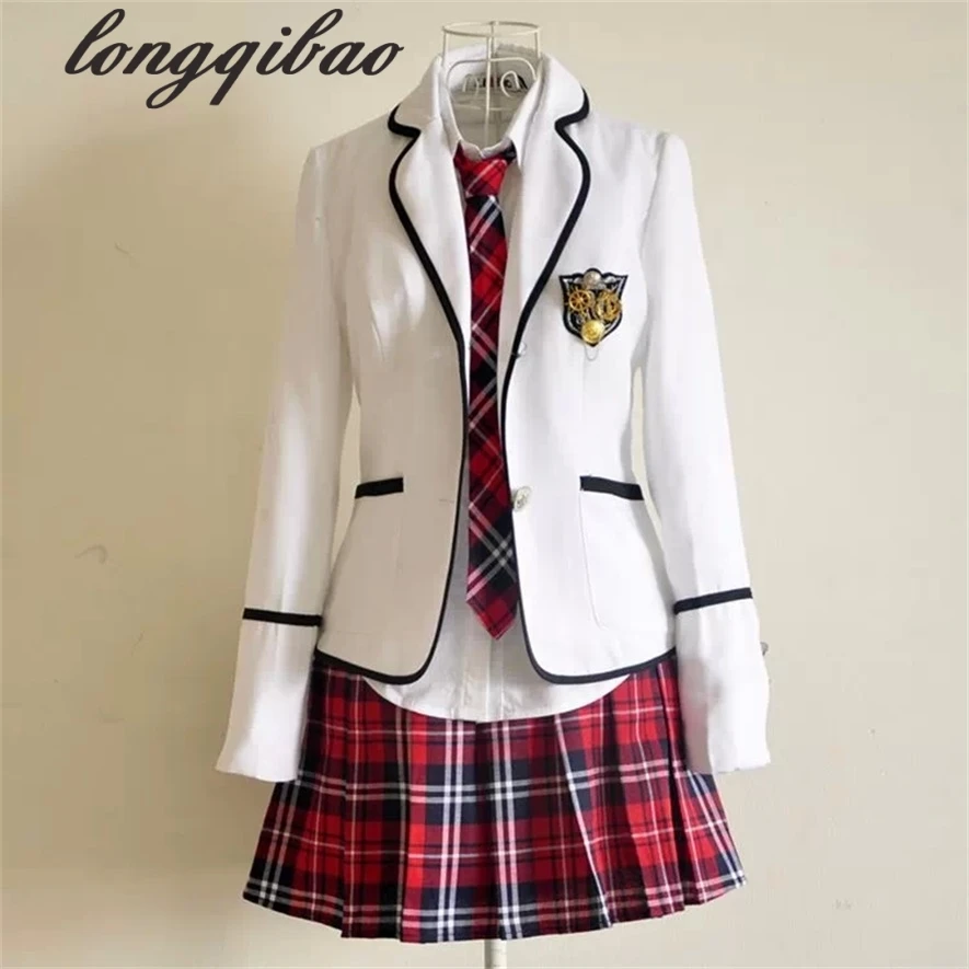 Students long-sleeved school uniforms Japan and South Korea JK uniforms junior high school boys and girls students suit