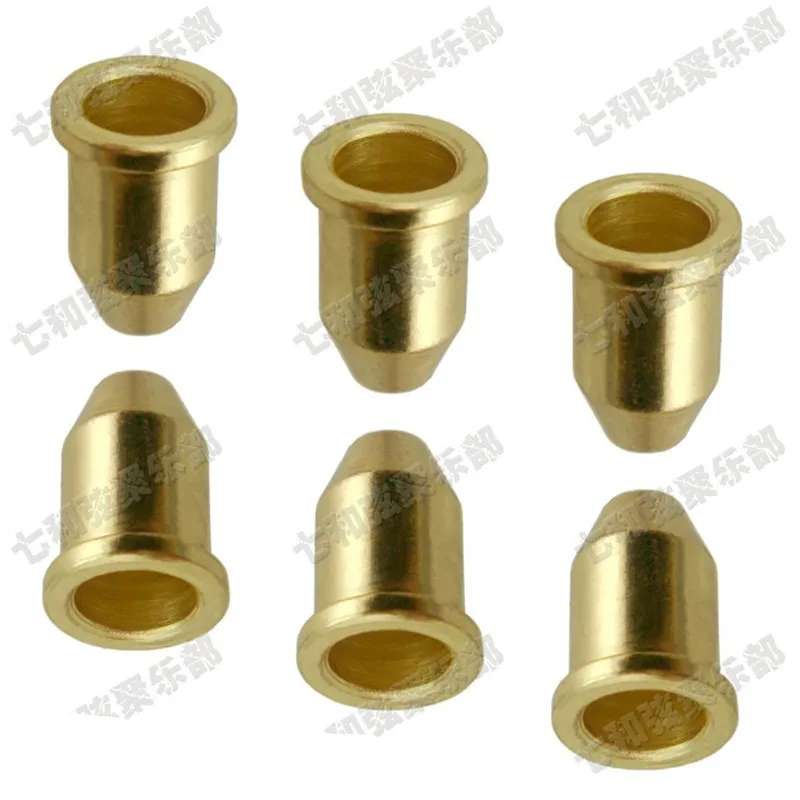 12 Pcs Gold Electric Guitar Bridge Strings Mounting Ferrules Bushing Set Retainer Guitar Accessories Parts