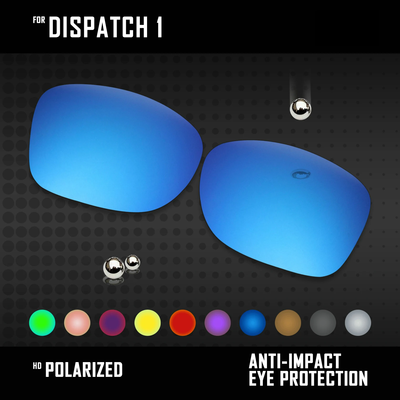 

OOWLIT Lenses Replacements For Oakley Dispatch 1 OO9090 Sunglasses Polarized - Multi Colors