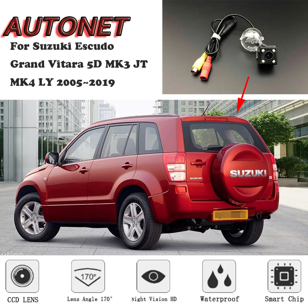 AUTONET Kamera cofania do Suzuki Escudo/Grand Vitara 5D MK3 JT MK4 LY 2005~2019 Night Vision/kamera rejestracyjna