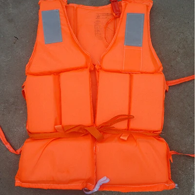 Orange Prevention Flood Fishing Rafting Drift Sawanobori Adult Foam Life Jacket Vest Flotation Device + Survival Whistle 1pc