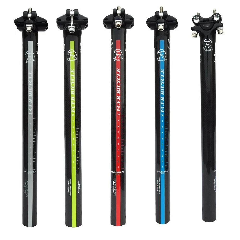 FCFB FW green  blue silver red  carbon seatpost  road  mtb bike carbon seat post  27.2/30.8/31.6*350/400mm   carbon road seat