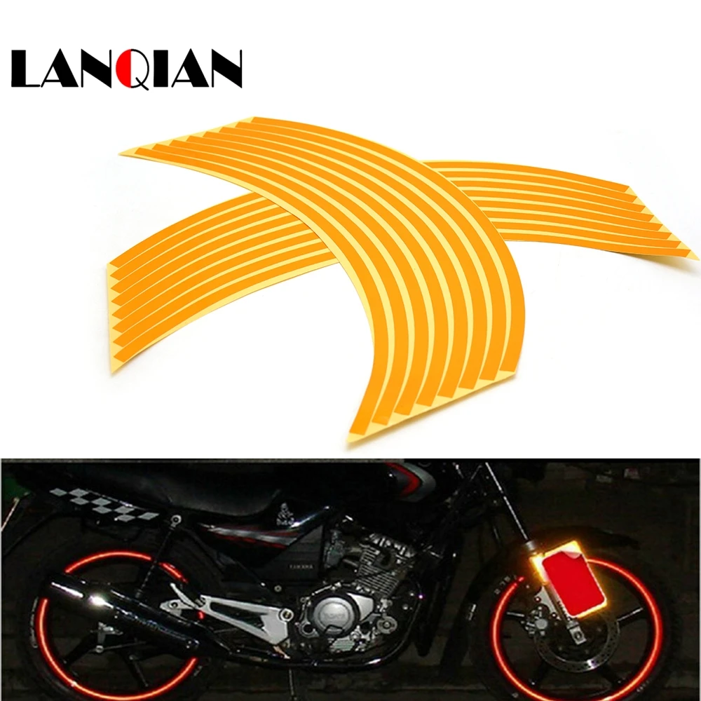 

For SUZUKI HAYABUSA SFV650 GLADIUS SV1000/S TL1000R motorcycle wheel sticker Colorful stickers Reflective Rim Strip