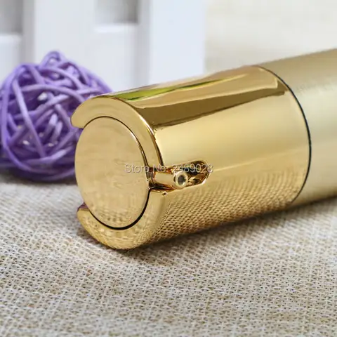 100pcs/lot Gold 15ml 30ml 50ml Wire-drawing Empty Cosmetic Airless Bottle Portable Refillable Pump Dispenser Travel Lotion
