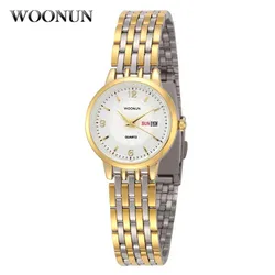 Montre Genève en acier inoxydable pour femme, montre-bracelet à quartz, montres pour femme, marque supérieure, luxe, date et jour, or, 2020