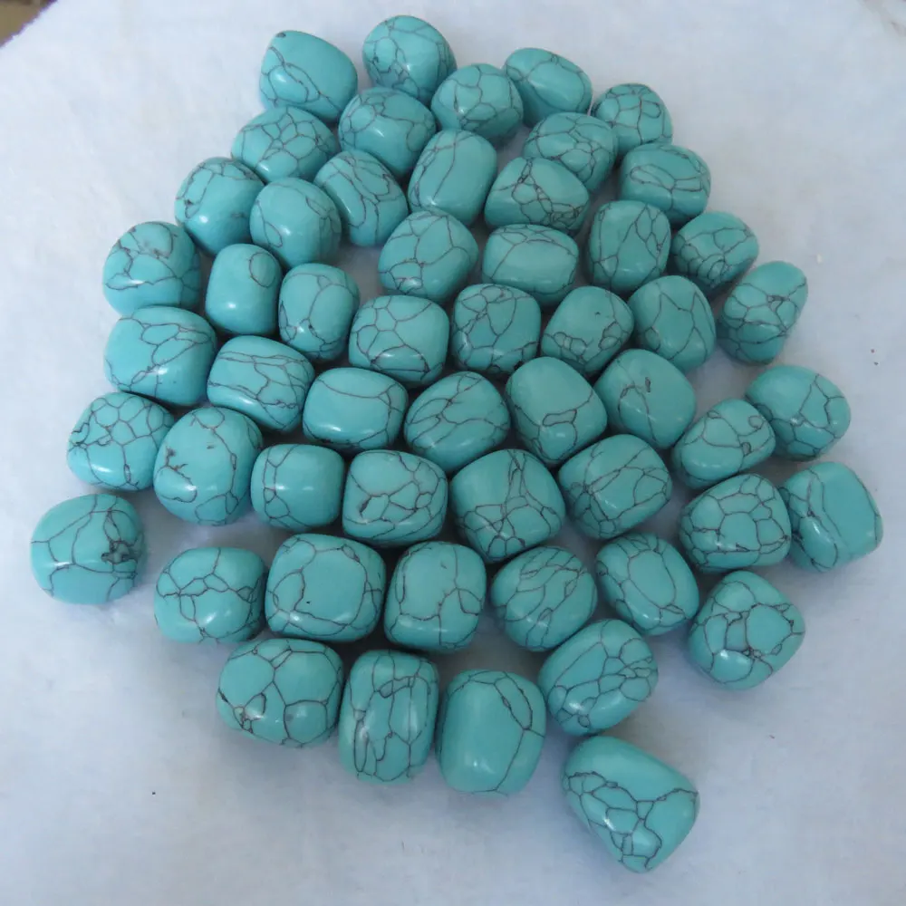 15~25mm AAAA+ Nunatak Gravel Crystal  Green Turquoise Tumbled Stone Healing Fengshui Round Shape 200g Mineral Stones & Specimens