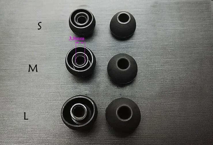 حافظة سماعة أذن سيليكون لسماعات الأذن الوحش ، سماعة داخل الأذن ، نصائح برعم ، سدادات أذن سماعة رأس ، سدادة أذن ، 6 * ، 3 أزواج