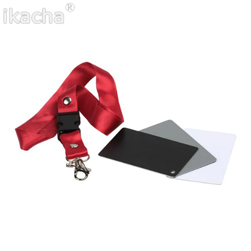 Лидер продаж, камера 3 в 1, карманная цифровая камера, 18% белый, черный, серый, балансировочные карты с шейным ремешком для цифровой фотографии