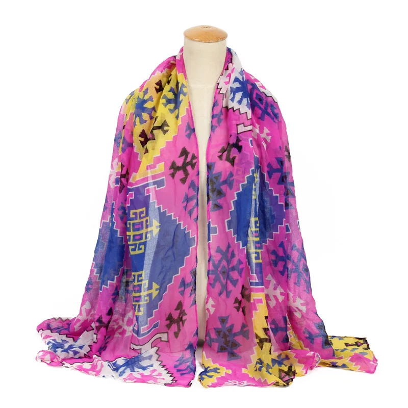 

2016 new hot sale geometric prism scarves printed voile scarves sunscreen shawl wholesale