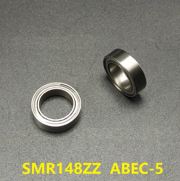 50pcs ABEC-5 SMR148ZZ SMR148 ZZ Stainless steel ball bearing Miniature 8x14x4 mm Shielded Deep Groove Ball Bearing 8*14*4mm