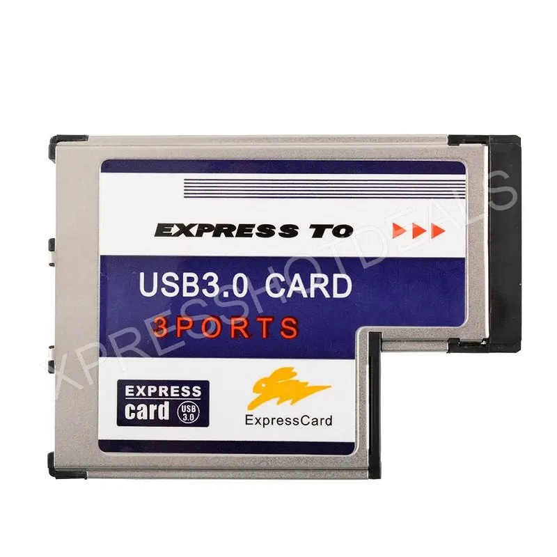 

3 ports USB 3.0 5Gbps Express Card 54mm ExpressCard Adapter Laptop Notebook