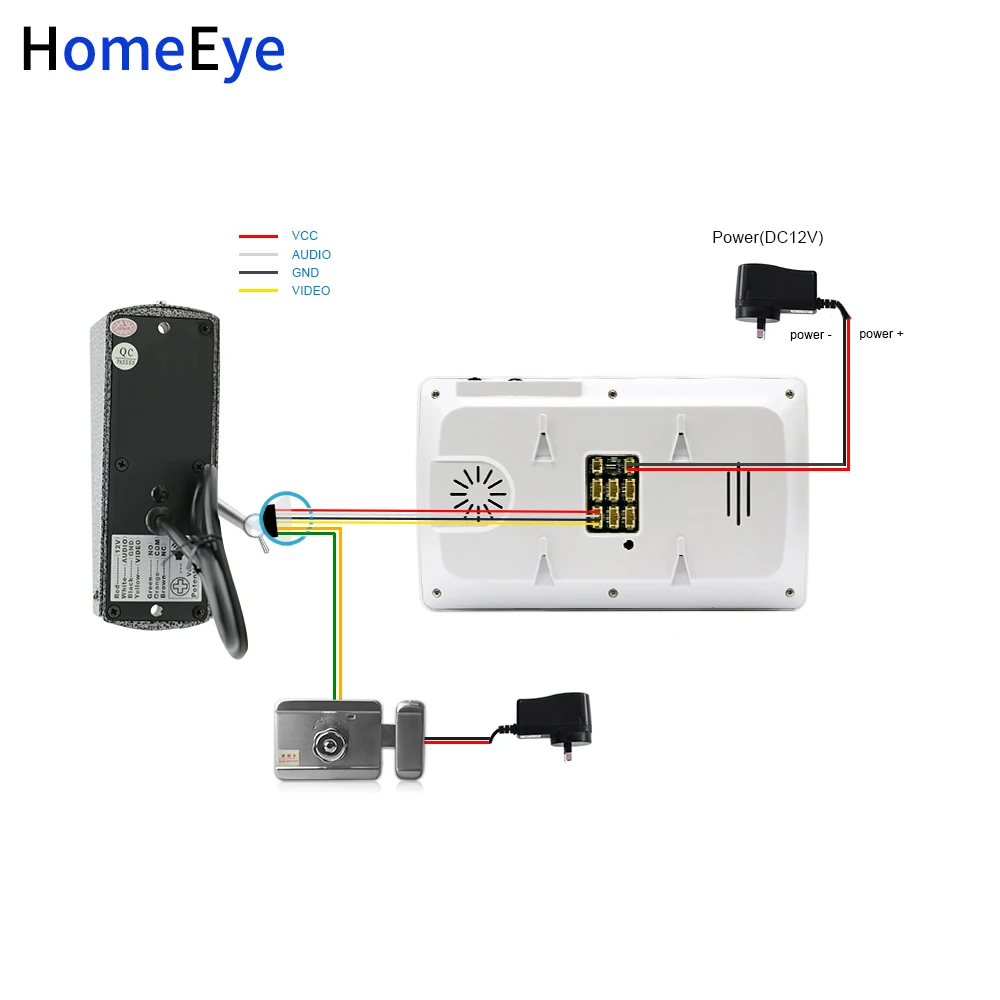 Interfone com vídeo, campainha com câmera tvl, sistema de acesso e monitor interno, detecção de movimento, porta, vídeo-porteiro