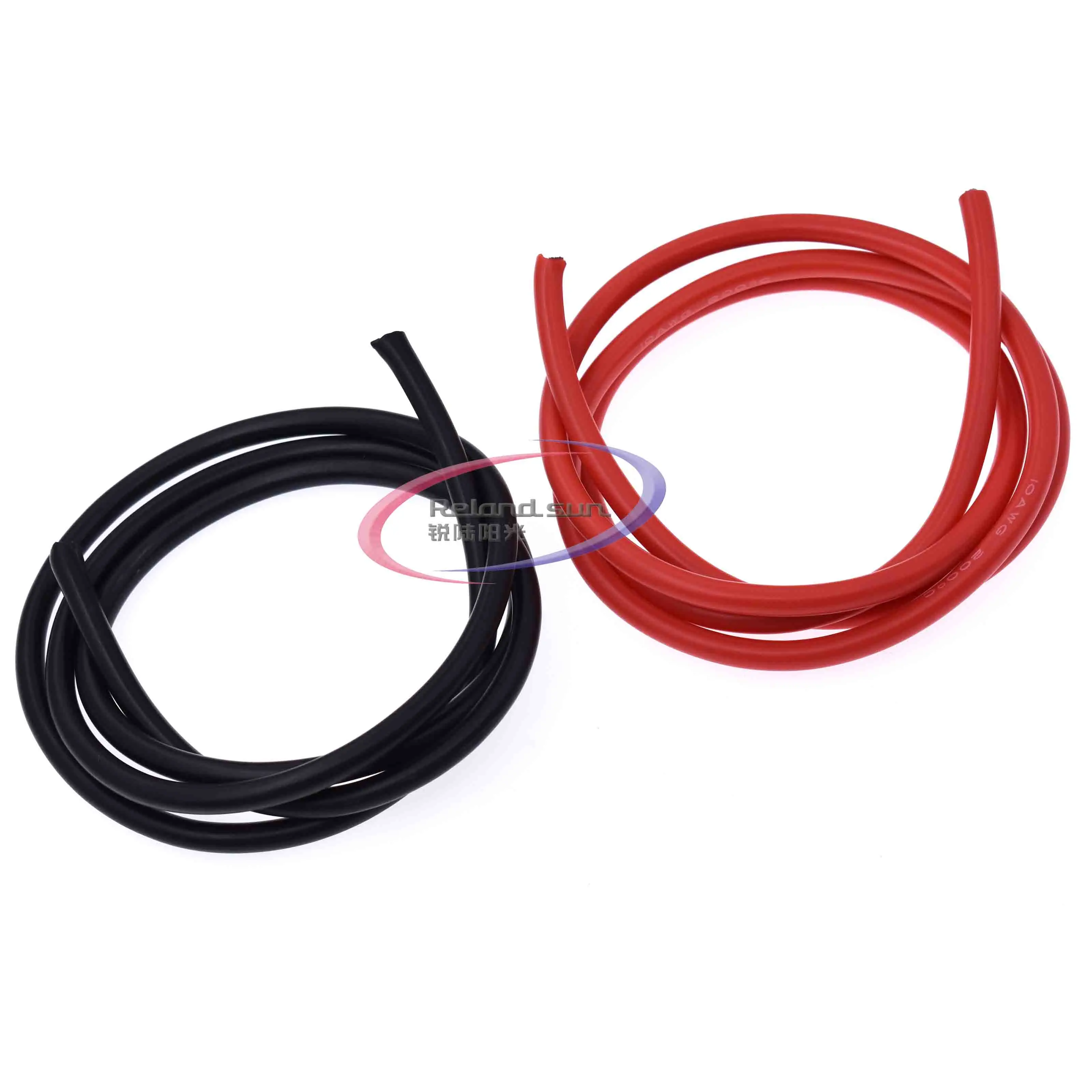 1set 10 AWG Gauge Wire Silicone Flexible Copper Stranded Cables For RC Black 1M + Red 1M = 2M