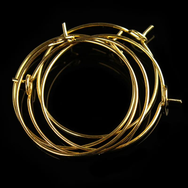 50pcs/lot Gold/Silver/Rhodium Color Ear Wire Hook  Diameter Earring Hoops Findings For DIY Jewelry Making F2399