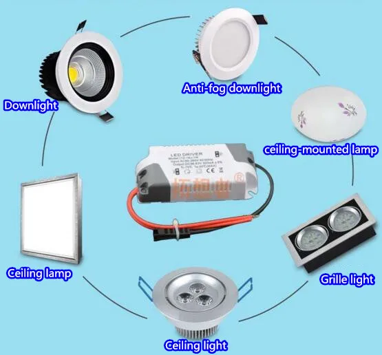 Nový LED ovladač 1-3W AC85-265V stejnosměrný 300ma osvětlení transformátor pro LED panel lehký / downlight / reflektor ovladač dobrý performance!