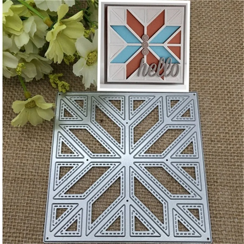 Premium Diagonal Quilt Back Ground Cutting Dies Stencils For DIY Scrapbooking Stamping Decor Embossing Paper Cards