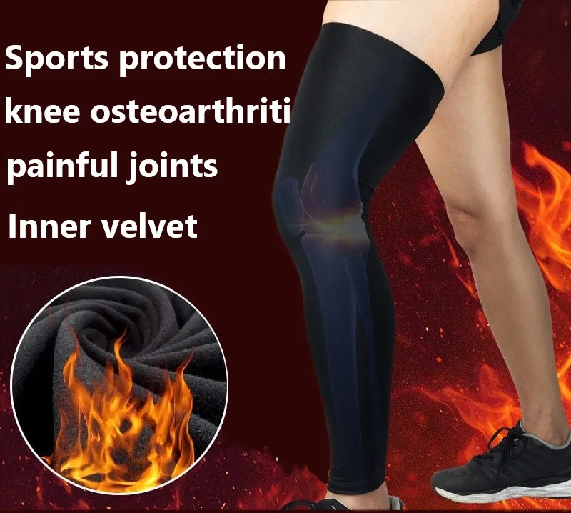 Sports Kneepad Autumn And Winter Plush Warm Knee Joint Outdoor Basketball Football Running Mountain Climbing Leg Rrotector