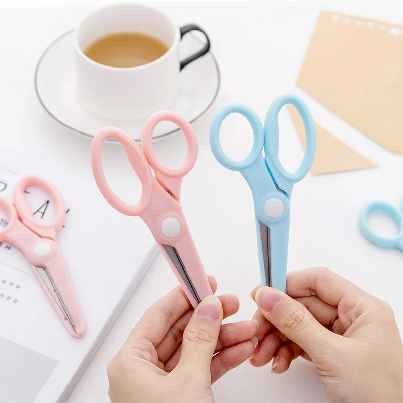 1 Pcs Children Cute Candy Colors DIY Scissors Creative Children Art Handmade Cutting Toy Gifts Stationery School Office Supplies