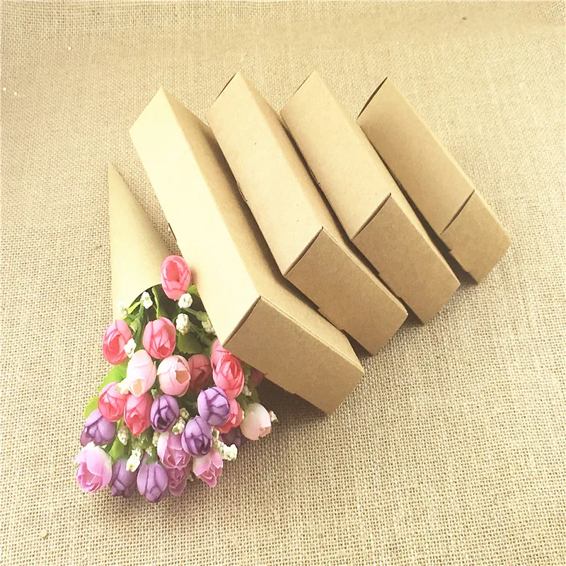 

50Pcs/Lot Blank Cardboard Paper Cuboid Boxes Chocolate Candy Gifts Carrying Cases For Birthday Party Festival Supply Display Box