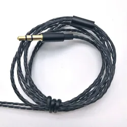 5NlC-OFC copper single crystal earphone super soft wire fever repair upgrade Metal plug ie800 wire DIY Headphone Cable